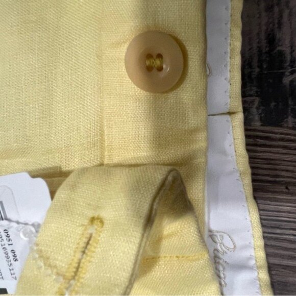 Brioni Cannes Yellow‎ Linen Pants | 100% Linen | Made in Italy | Size 36 - Picture 6 of 13
